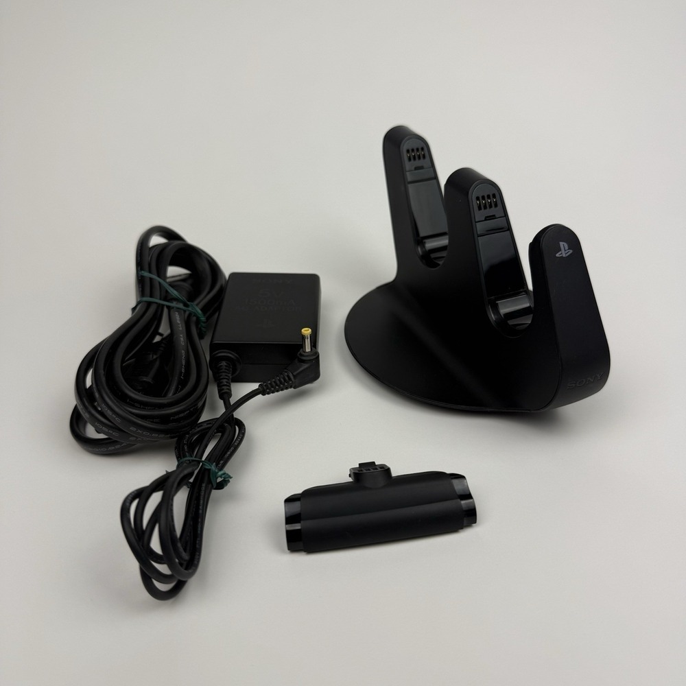 Sony PS3 CECH-ZDC1U Charging Dock w/ ONE Clip & Power Supply OEM Charger GOOD